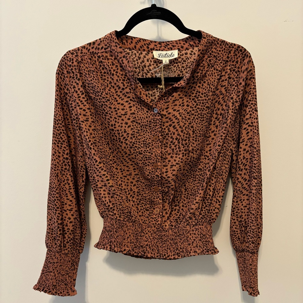 Listicle Button Down Blouse